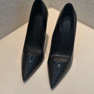 ASOS Womens 7 Pointed Toe Stilleto Heels Black Patent Glossy Classic Evening New